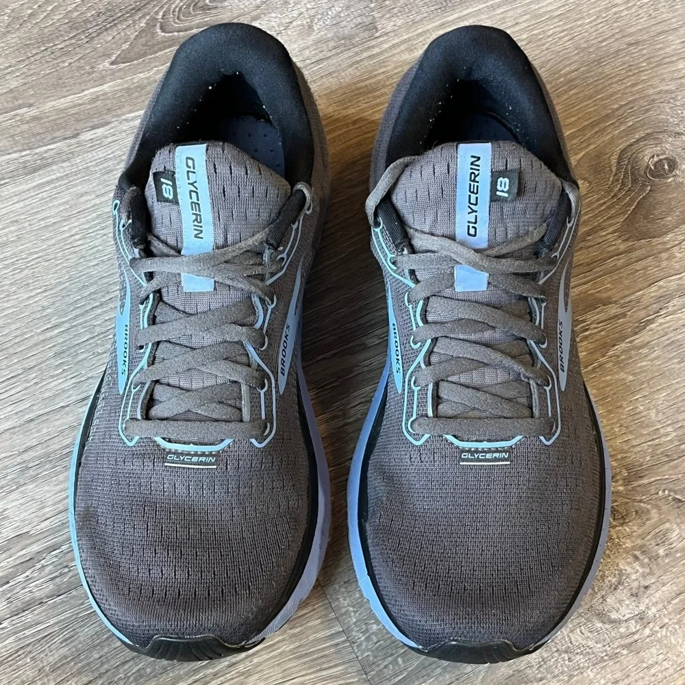 Brooks Glycerin‎ 18 Road Running Shoes Gray Blue Womens 9 UK 7 EU 40.5